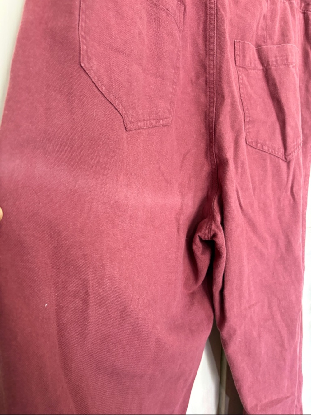 Pilcro Cropped Ankle Pants in Burgundy - Picture 3 of 5